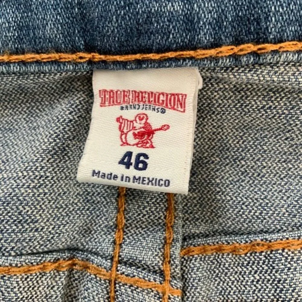 True Religion Blue Flap Pocket Skinny Leg Jeans Men 46